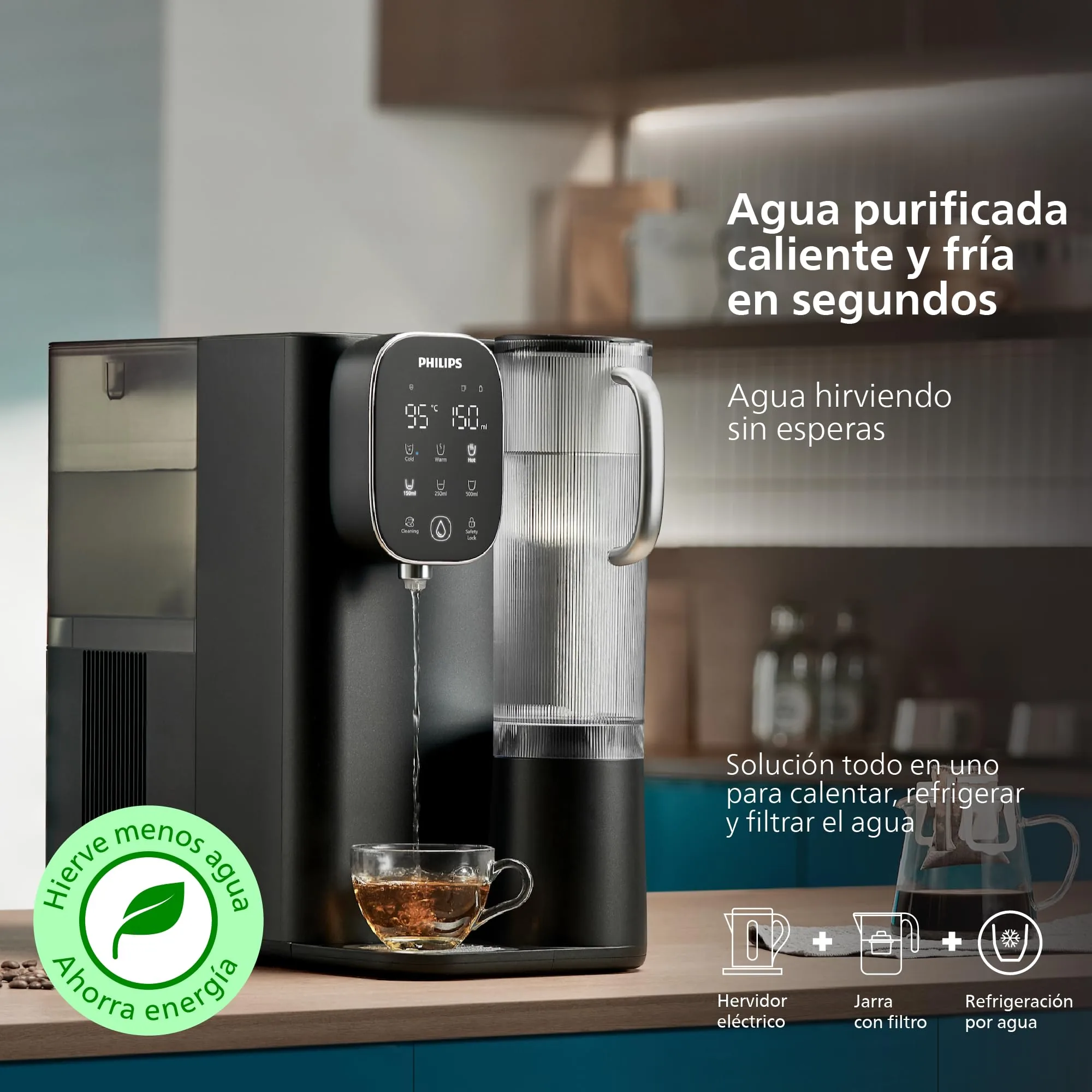 Vista 4 de Philips Water Dispensador de Ósmosis Inversa 6500, Frío y Caliente Instantáneo